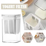 1100ml Yogurt Filter & Strainer Fine Mesh Transparent Box Homemade Screen Cheese Moisture (New)