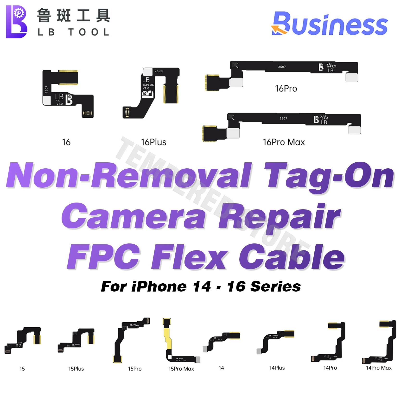 Scc99ffa04ab14598aa1dc63a145389d4G LB TOOL Luban Non-Removal Tag-On Front Camera FPC Flex Cable (New) - Image 1