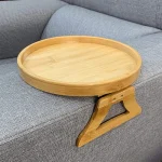 Sofa Tray Table Sofa Armrest Clip On Tray Natural Wooden Sofa Tray Practical TV (New)