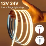 5M 10M COB LED Light Strip DC12V 24V 8mm LED Lights for Room (New)