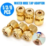 Brass Coated Hose Adapter, 1 2" Quick Connect Swivel Connector Garden Hose Coupling Systems for (New)