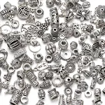 20 50Grams Ancient Silver Color Alloy Mixed Beads Big Hold Spacer Bead Pendants Charms (New)