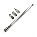 Telescopic DAB FM Radio Aerial Adapter F Male Connector AV Receiver Mini System Antenna (New)