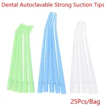 25 Disposable Dental Saliva Ejector Surgical Suction Tips Long Slim Type Dentistry Clinic (New)