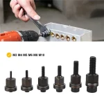 6 Hand Rivet Nut Kit Manual Riveter Tools Replacement Tip Mandrel Heads For (New)