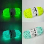 2023 Novel Functional Yarn Glow In The Dark Polyester Luminous Chunky Yarn 2mm (New)