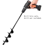 Garden Earth Auger Spiral Drill Bit for Planting Flowers & Vegetables â€“ Manual (New)