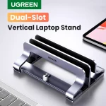 UGREEN Vertical Laptop Stand Holder Foldable Aluminum Notebook Stand Laptop Tablet Stand Support (New)