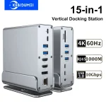 Vertical Docking Stations 15 in 1 USB Docking Station TYPE C Hubs with Triple Monitor (New)