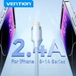 Vention USB to Lightning Cable iPhone 14 13 12 (New)