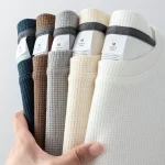 Waffle Short Sleeved T shirt for Men and Women Summer Japanese Round Neck Half (New)