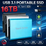 Slim Portable 1TB Hard Drive External SSD High Speed Storage Device (New)