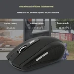 Wireless Portable Optical Office Mouse 2.4G Rechargeable Mobile Mouse with Adjustable DPI Levels (New)