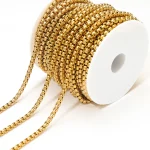 2 Meters Stainless Steel Gold Rolo Box Chains for DIY Jewelry Bracelets Findings (New)