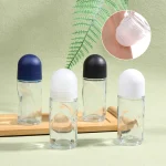 Clear Glass Roller Bottles 50ml Extra Large Roll On Perfume Oil Bottle Underarm (New)