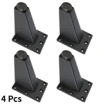 4  Adjustable Metal Furniture Leg Sofa Bed TV Cabinet Legs Black Furniture (New)
