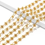 1 Meter Stainless Steel Gold Chunky Knot Big Chains for DIY Hip Hop (New)