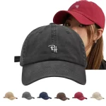 Unisex RH Letter Embroidery Baseball Cap Men Women Summer Casual Hat Outdoor Shade (New)