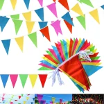 Colorful Pennants Banner Flag Bulk Multicolor Banners Carnival Decorations Grand Opening Decorations Triangle (New)