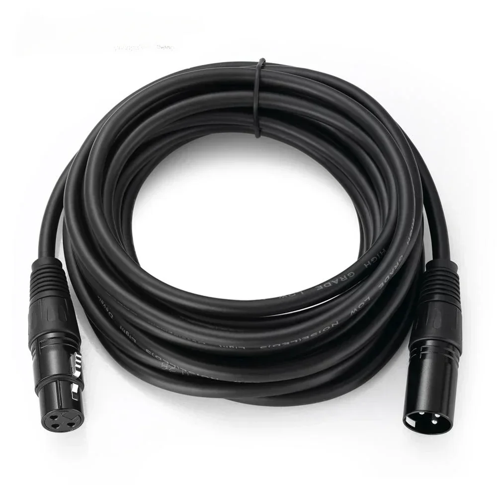 Sd26b7b461cf94f378734a0619fe283fb6 XLR Cable Male to Female Male M F OFC Audio Cable Shielded For Microphone Mixer (New) - Image 1