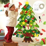 DIY Felt Christmas Tree Christmas Decoration for Home Navidad 2022 Year Christmas (New)