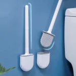 1 Wall Hanging Long Handle Toilet Brush, Silicone Cleaning Brush, Durable, Easy To (New)