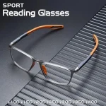 Fashion TR90 Reading Glasses for Men Spring Leg Sports Presbyopia Glasses Anti Blue (New)