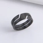 Skyrim Stainless Steel Ring for Men Women Black Minimalist Casual Finger Rings 2025 (New)
