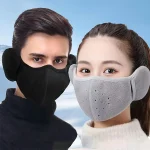 Winter Warm Face Mask Cold Proof Breathable Earmuff Windproof 3D Polar Fleece Half Face (New)