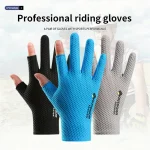 Summer Cycling Gloves Breathable Mesh Non Slip Grip Touchscreen MTB Gloves Outdoor Quick Dry (New)
