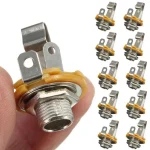 10 set Electric Guitar Input Jack For All Electric Guitar & Bass Guitar 1 4"" (New)