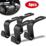 1 4 Car Headrest Hooks Hanger for Bags Seat Back Organizer Holder Clips Auto (New)
