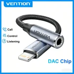 Vention Lightning to 3.5mm Adapter Headphone Audio Adapter Earphone Splitter (New)