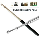 1.6M Extendable Flagpoles Portable Handheld Windsock Pointer Stainless Steel Flagpoles For Tour Guide (New)