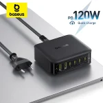 Baseus 120W Desktop Charger Laptop Fast Charger 6 in 1 Charger For iPhone (New)