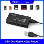 USB All In One Memory Card Reader External for SD SDHC Mini Micro M2 MMC (New)