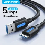 Vention Micro USB 3 Cable 3A Fast Charger Data Cord (New)