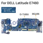 7480 DELL Latitude E7480 Notebook Mainboard i3-7100U CPU LA-E132P (New)