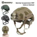 BOOIU Tactical Helmet FRP Velcro Impact Resistant Helmet High Cut Wendy Suspension With Double Lineed (New)