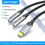 Vention Type C to Dual 3.5 Jack USB C to (New)