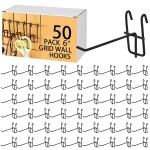 5 50 Mesh Grid Hooks Heavy Duty Display Hooks Store Garage Wall Mount Rack (New)