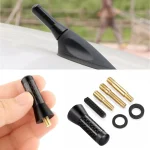 Brand Carbon Fiber Screw Metal Short Stubby Mast Antenna Car Styling Roof (New)