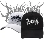 Gothic Street Punk Frauen Baseball Cap Cotton Fashion Embroidery Outdoor Sports Y2K Black (New)
