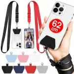 62cm Phone Lanyard Adjustable Neck Straps with Tether Tab Patch (New)