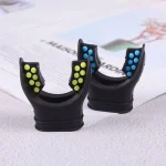 1 Scuba Diving Silicone Mouthpiece Tab Replacement Regulator Snorkel Black Yellow ColorComfort Fit Mouth (New)