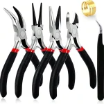 4 Pack Jewelry Pliers Jewelry Making Pliers Tools Kit with Needle Nose Pliers Chain (New)