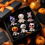 6 Halloween Resin Skeleton Mummy Figurines Mini Statues for DIY Micro Landscape Bonsai (New)
