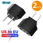 Elough 4.0mm US To EU Converter Plugs European EU To US America Travel (New)