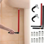 Professional Carbon Steel Faucet Wrench Plumber Tool with 46148 Sockets and 1 Chuck (New)