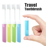 Mini Travel Toothbrush Foldable Portable Small Dental Brush Folding Traveling Adult Toothbrush in (New)